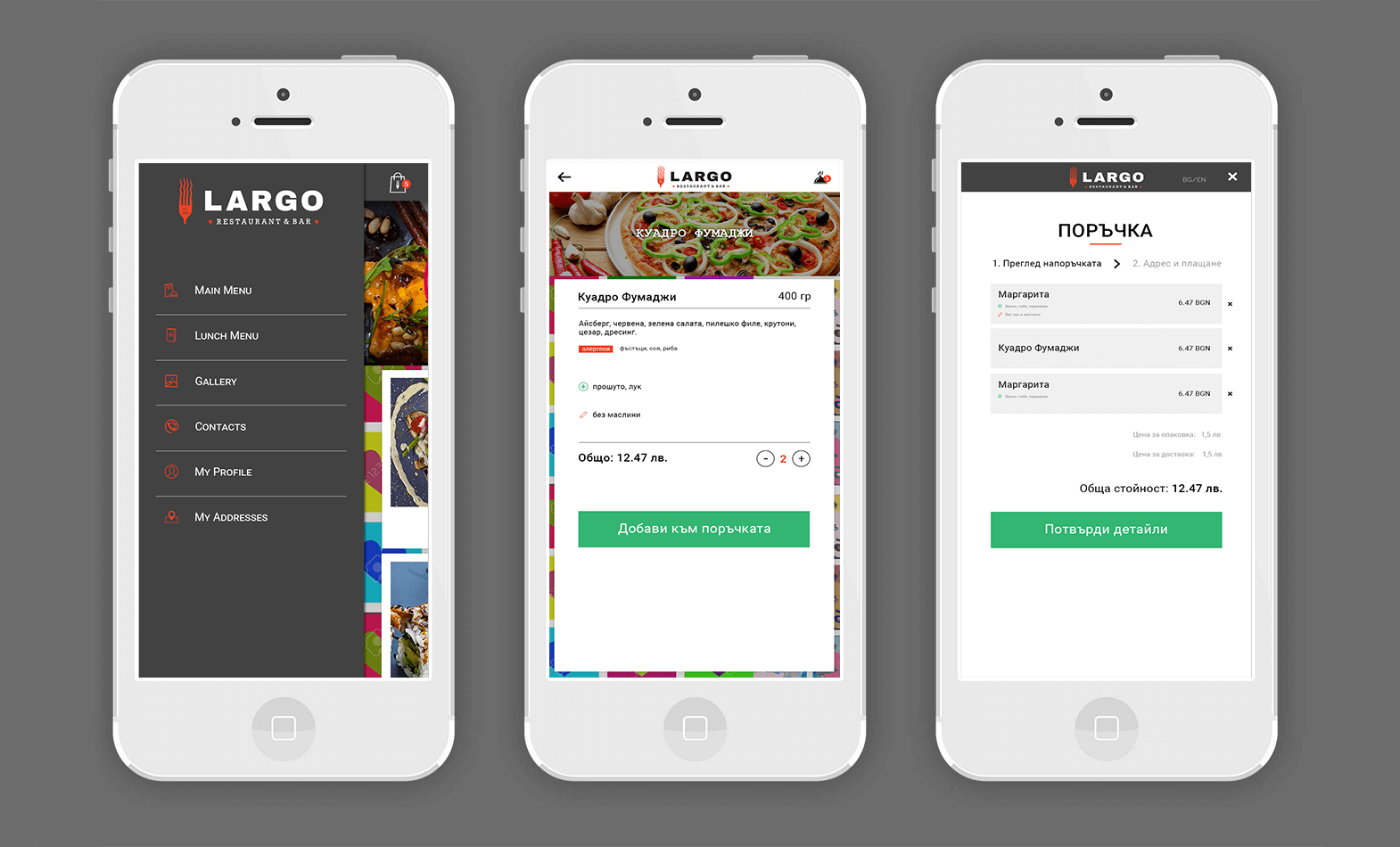 wollow project Food delivery website development