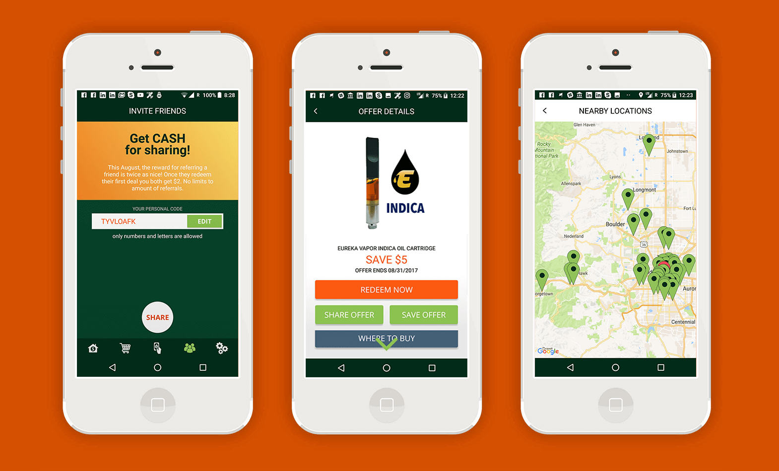 wollow project Cashback Android mobile app