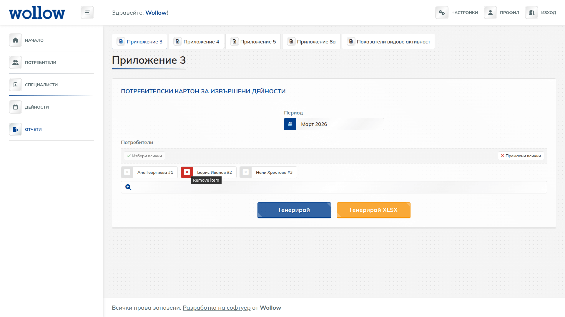 wollow project Web Software for Centers for Social Rehabilitation and Integration (CSRI)