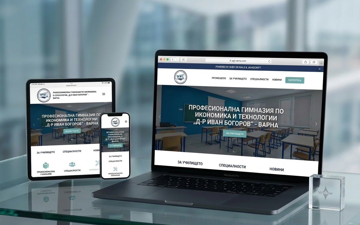 wollow project Дигитален портал за ПГИТ „Д-р Иван Богоров“ – Мост между образованието и ИТ сектора